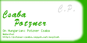 csaba potzner business card